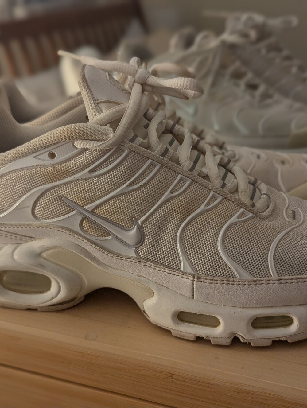 Nike Air Max Plus TN White Pure Platinum Sneakers Size 8 - Picture 7 of 10